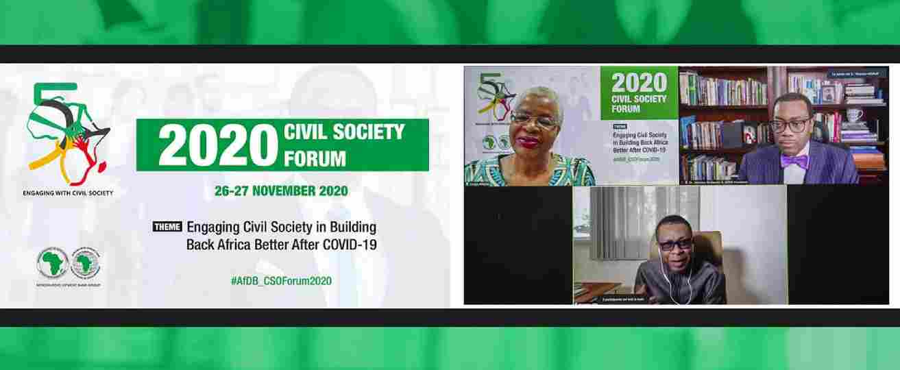 Débat sur la reconstruction en Afrique après le COVID-19 au Forum de la société civile