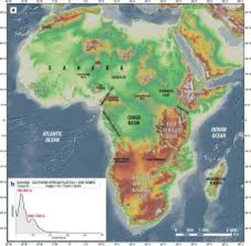 Une première en Afrique, carte détaillée du sol du continent