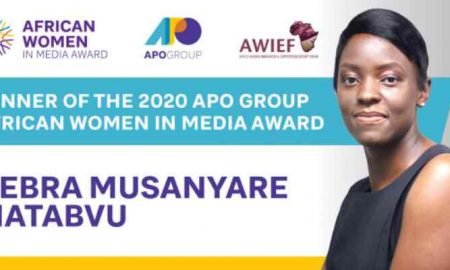 La journaliste zimbabwéenne Debra Matabvu remporte le prix 2020 des femmes africaines dans les médias du groupe APO