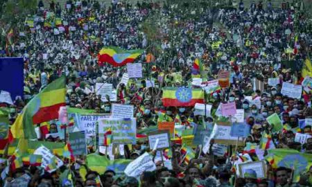 Éthiopie…Des milliers de personnes ont manifesté contre les rebelles du « Tigré »