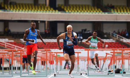 Sasha Zhoya bat le record du 110 m haies U20 et célèbre ses racines africaines