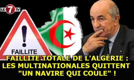 L'Algérie est en voie de la faillite