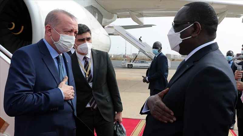 Le président Erdogan arrive au Sénégal en provenance de la République démocratique du Congo