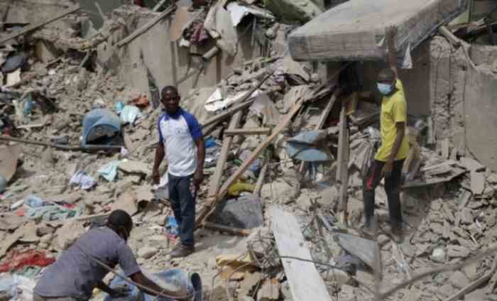 5 morts dans l'effondrement d'un immeuble dans la plus grande ville du Nigeria