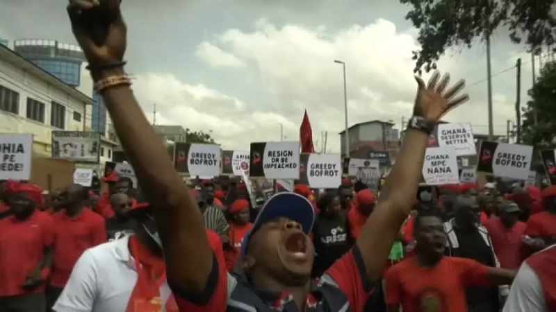 Des manifestants au Ghana demandent au président de démissionner en raison de la crise économique