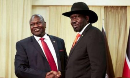 Salva Kiir discute avec une délégation de "Liberté et Changement" du processus politique au Soudan