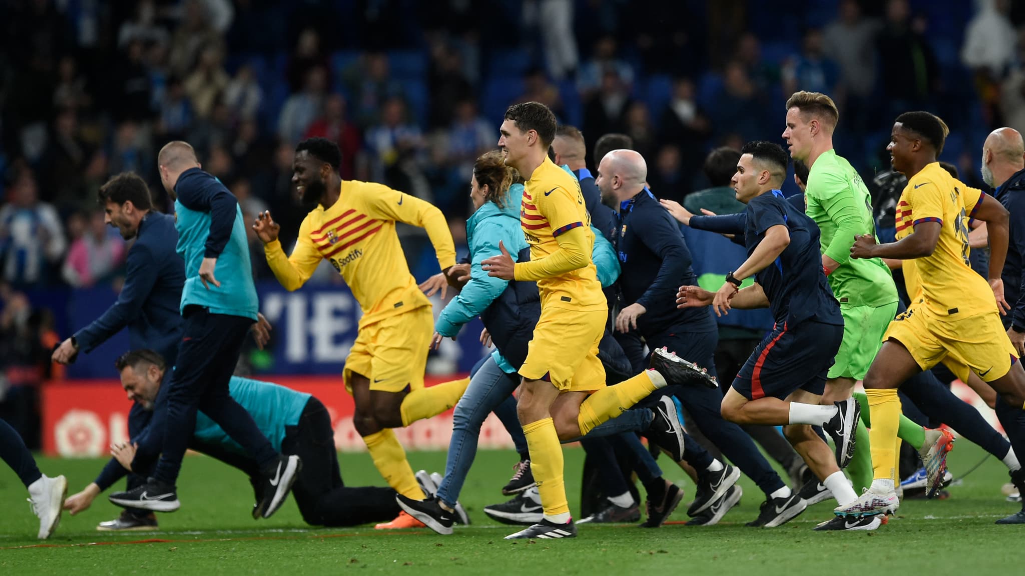 La célébration du championnat de Barcelone a été entraînée dans la polémique