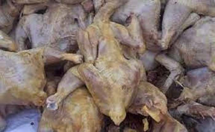 Saisie de 10,21 tonnes de poulet pourri destiné aux restaurants et hôtels en Algérie