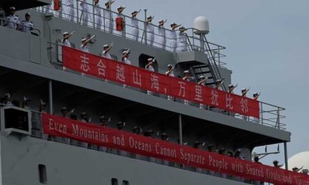 Une flotte navale de l'armée chinoise effectue une rare visite au Nigeria