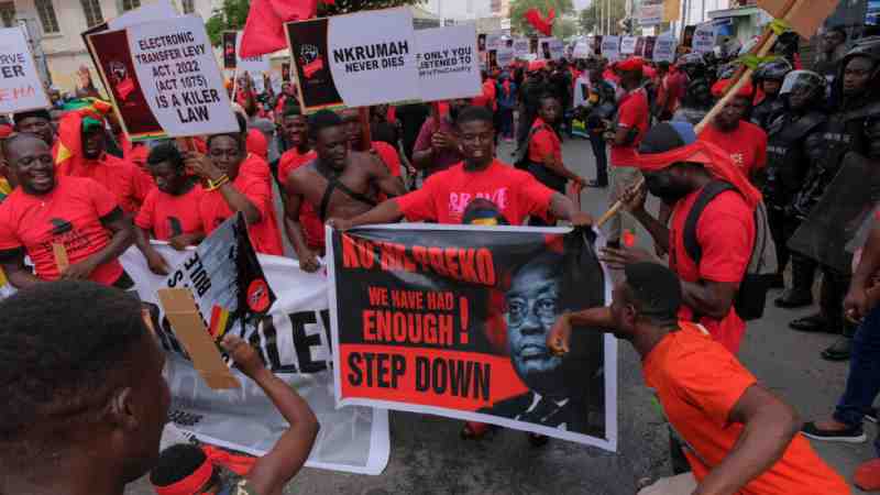 Manifestations au Ghana en raison de la mauvaise gestion de l'économie du pays