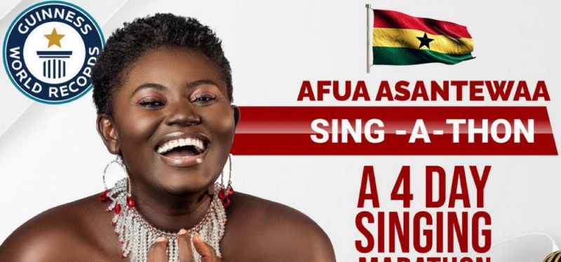 Ghana : Afua Asantewaa dépasse le record mondial Guinness du plus long marathon de chant