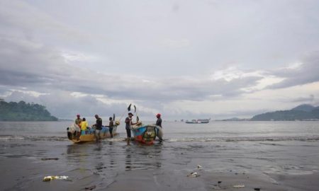 Cameroun Maisons et Plantations détruites par l'eau de mer