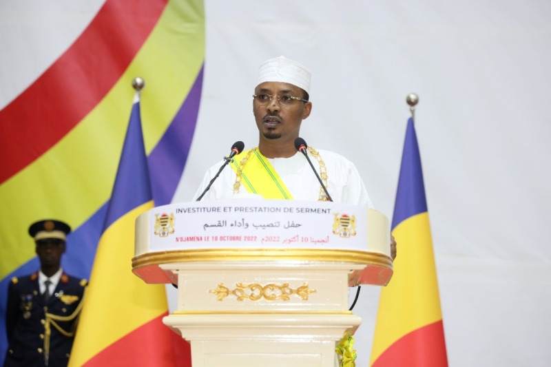 Le président tchadien par intérim Mohamed Idriss Déby annonce sa candidature à la présidence
