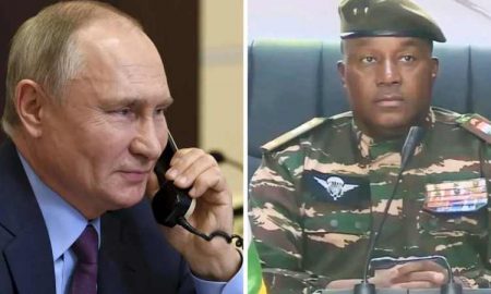 Le président nigérien Abdurrahman Tiani discute avec son homologue russe Vladimir Poutine du renforcement de la coopération sécuritaire