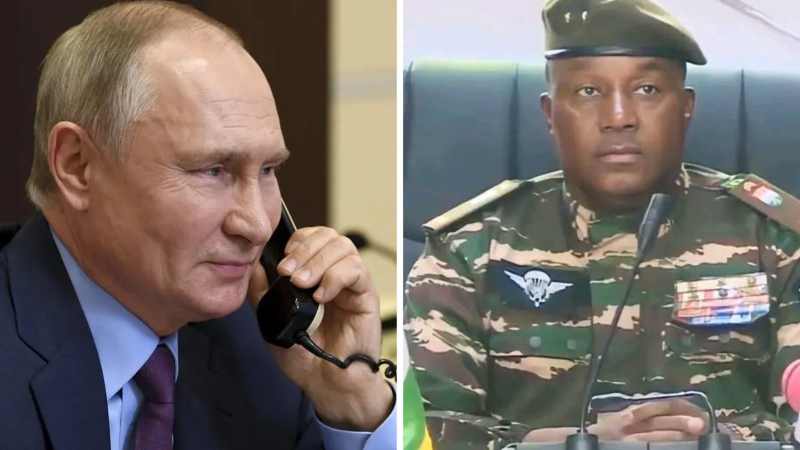 Le président nigérien Abdurrahman Tiani discute avec son homologue russe Vladimir Poutine du renforcement de la coopération sécuritaire